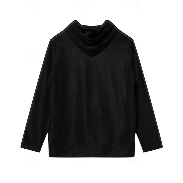 Casual Hooded Sweatshirt with Pocket for Outdoor, Sports, Daily, and Holiday Wear in Basic and Street Style