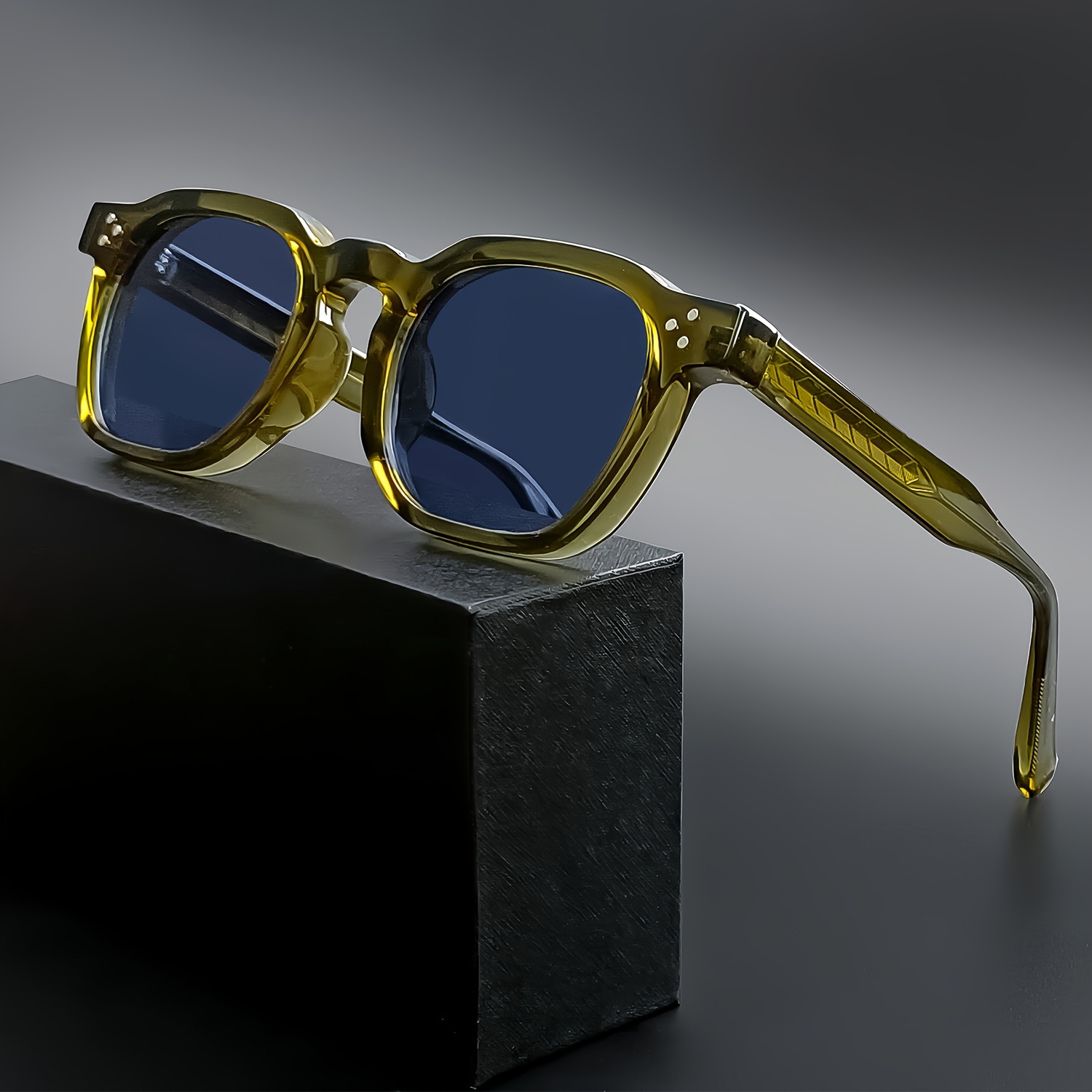 Fashion Glasses, Square Full Rim Acetate Frame, Classic Men's Eyeglasses For Women, Outdoor Sports, Party, Travel, Driving, Vacation, Beach, Casual Glasses, Street Decors, Photo Props - Ideal Choice For Gifts