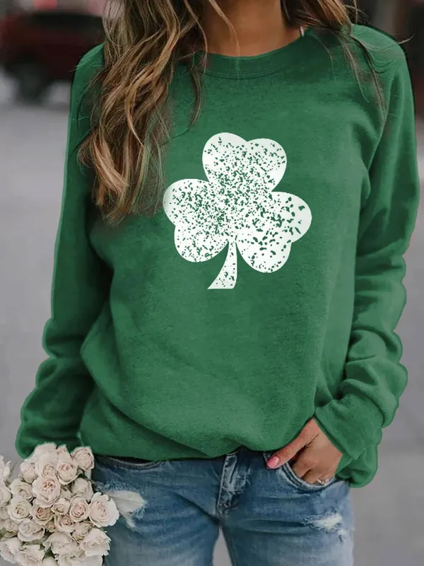 Unisex Hoodies Long Sleeve Streetwear Shamrock