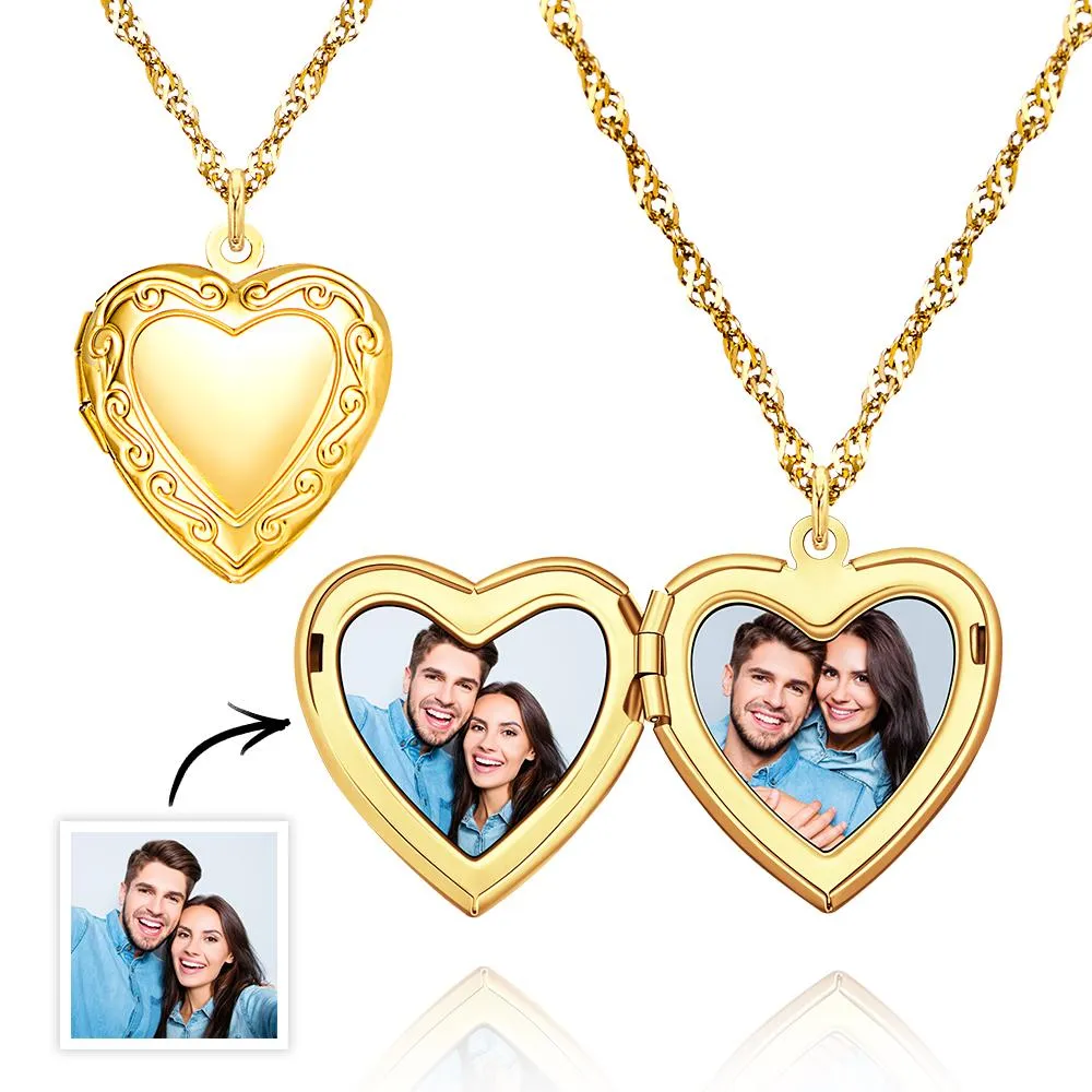 Vintage Heart Locket Necklace – Custom Personalized Keepsake for Best Friends and Siblings TJ-NP-0179