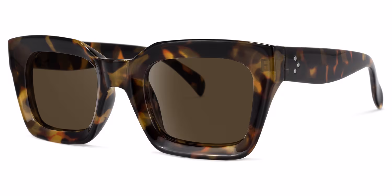 Classic Tortoise Square Sunglasses with Timeless Design